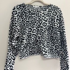 Antistar Leopard  Print Long Sleeve Top